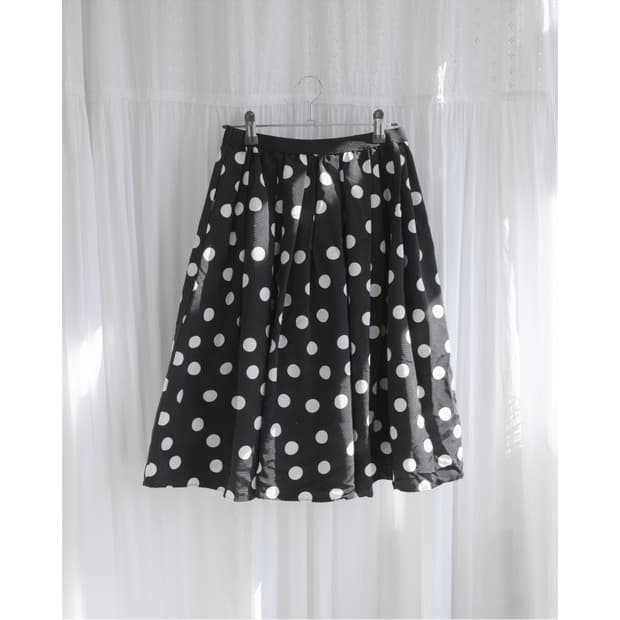 Dot flare skirt