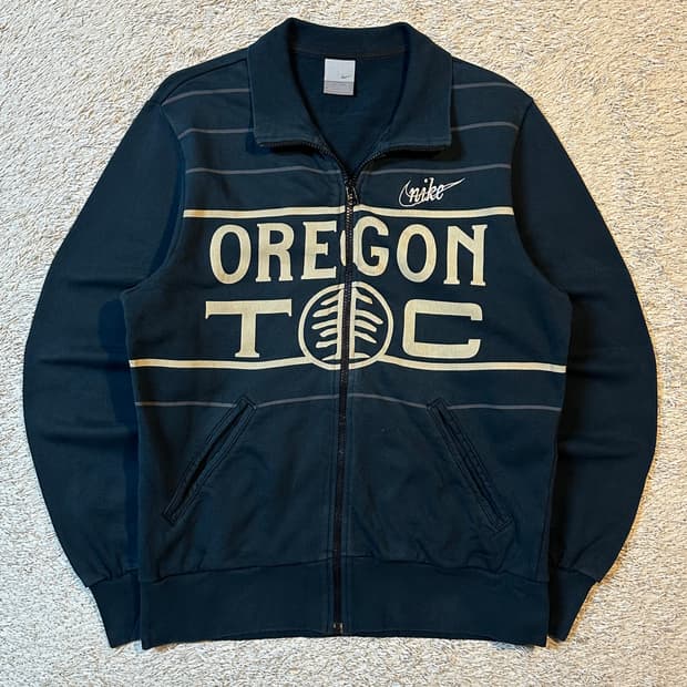 희귀) 00's 나이키 올드스쿨 오레곤 코튼 집업 자켓