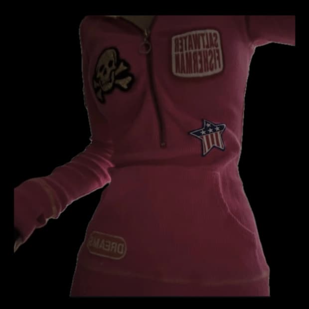 고스 펑크 키치 핫핑크 후디