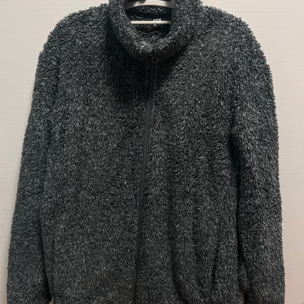 유니클로 양털 후리스 집업 L 그레이