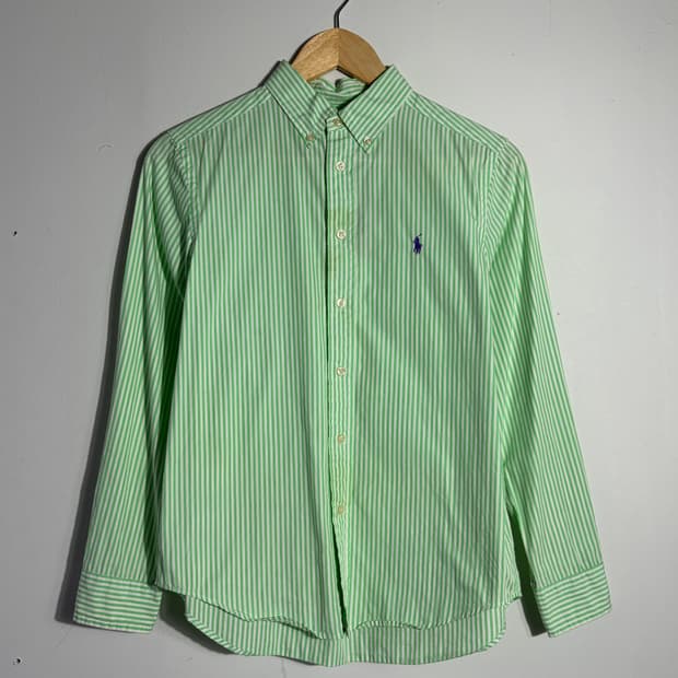 폴로 랄프로렌 빈티지 그린 스트라이프 셔츠 (무료배송)
