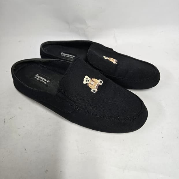 BEARPAW 베어파우 블랙 곰돌이 자수 슬리퍼250mm