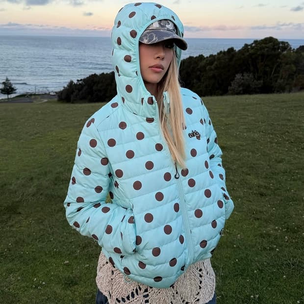 Blue Polka Dot Light Down