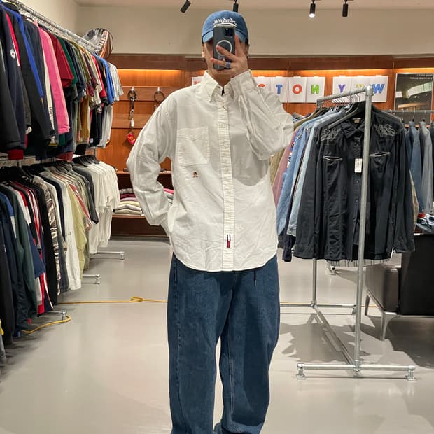 타미힐피거 코튼 화이트 셔츠