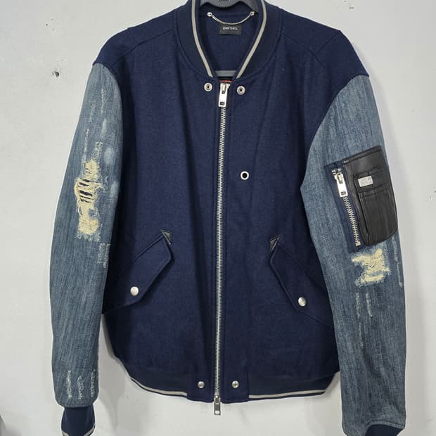 디젤 데님 M1-A 데님 슬리브 봄버 재킷L