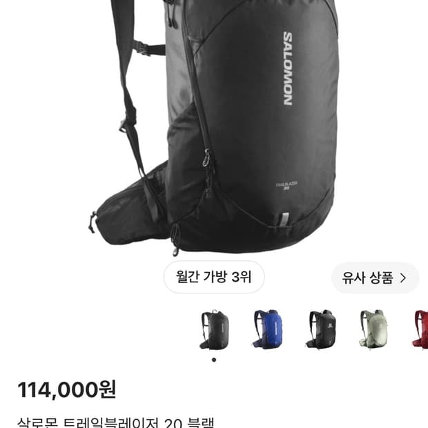 살로몬 백팩 20L