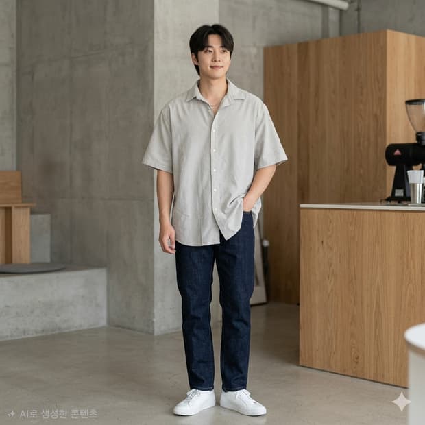 라퍼지스토어 오버사이즈 반팔 셔츠