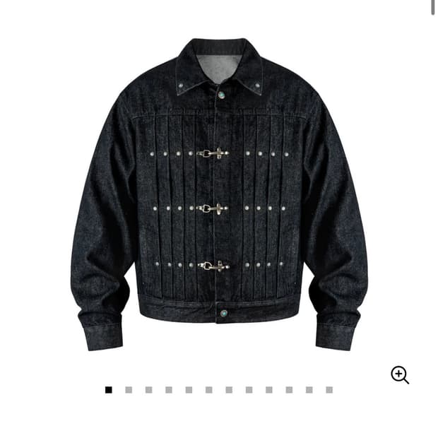 Gemstone Buckle Denim Jacket 새상품 M