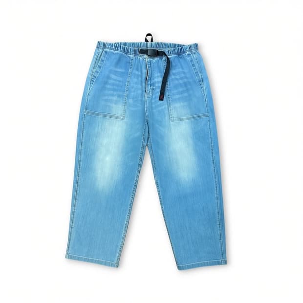 그라미치 루즈테이퍼드 퍼티그 데님 팬츠