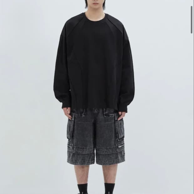 준지 2025 레이서 파이핑 오버핏 롱 슬리브