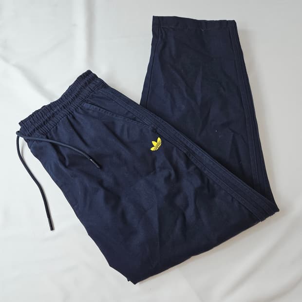 아디다스 차이나 치노팬츠 코튼 와이드 바지 L 일본 XL 오리지널