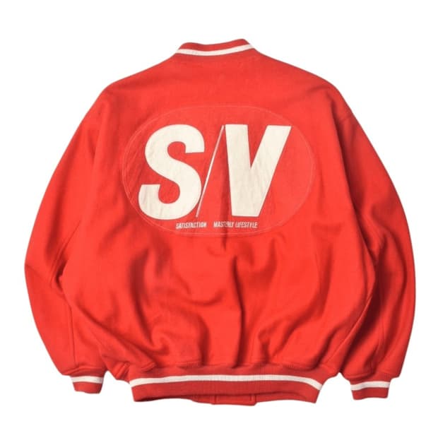 90S 선벨리 후면 빅패치 스타디움 자켓 모직 울 바시티 점퍼
