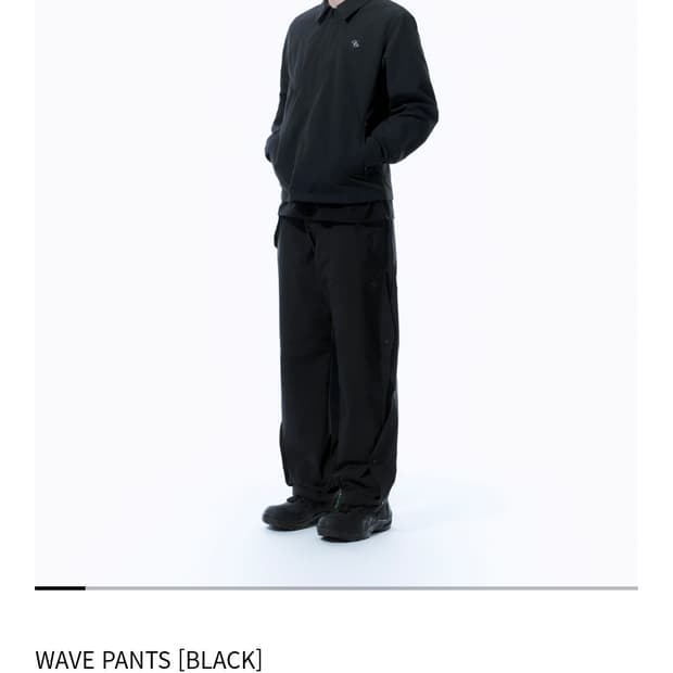 산산기어 22s/s 웨이브 팬츠 블랙 2size
