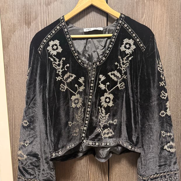 자라 ZARA 인도 느낌 자수 자켓 