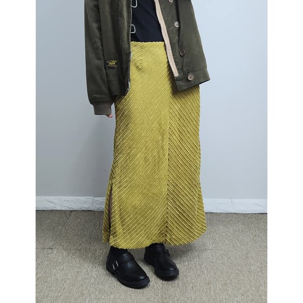 (니코앤드) 코듀로이 롱 스커트