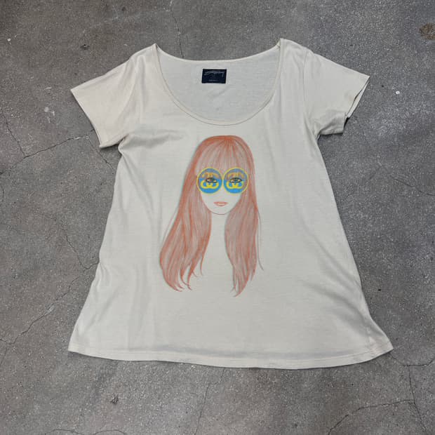 스투시 X 히로시 타나베 프린트 티