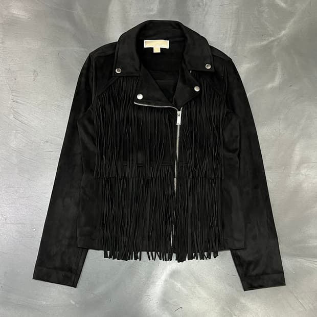  마이클 코어스 스웨이드 프린지 자켓 y16350