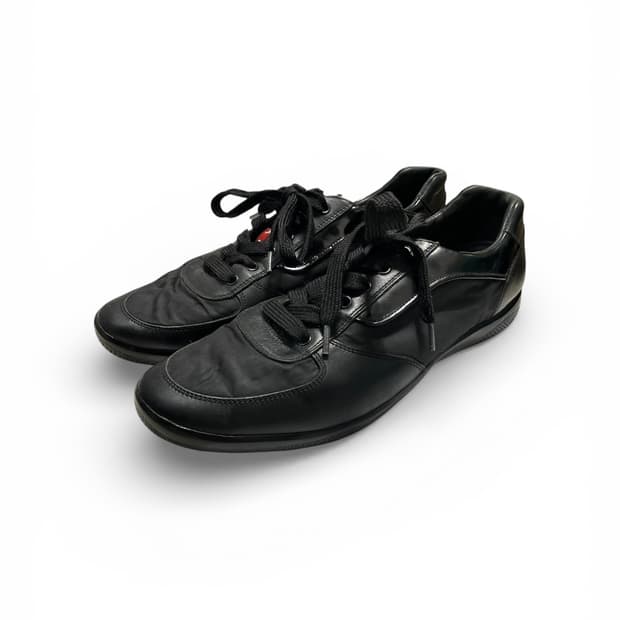 280) 프라다 스포츠 리네아 로사 레더 나일론 스니커즈 신발