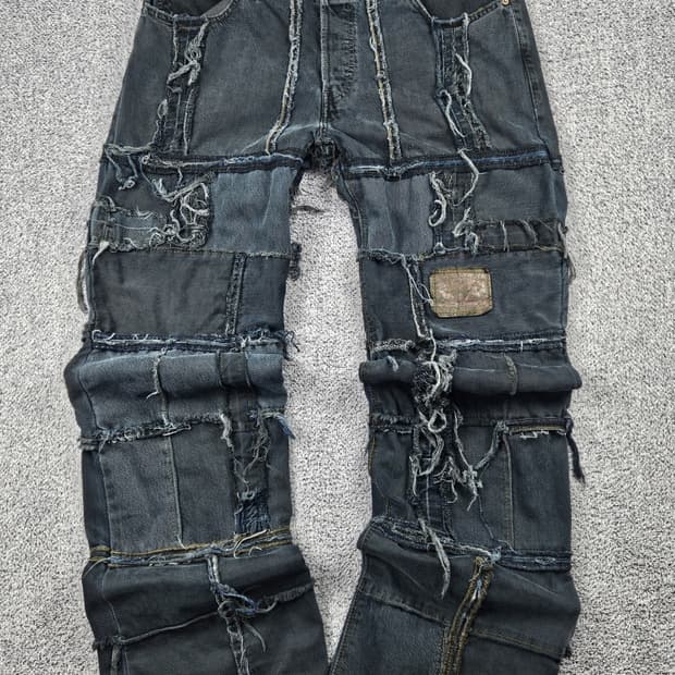 리바이스 리메이크 패치워크 커스텀 데님 팬츠 ( 36" ) / 10350