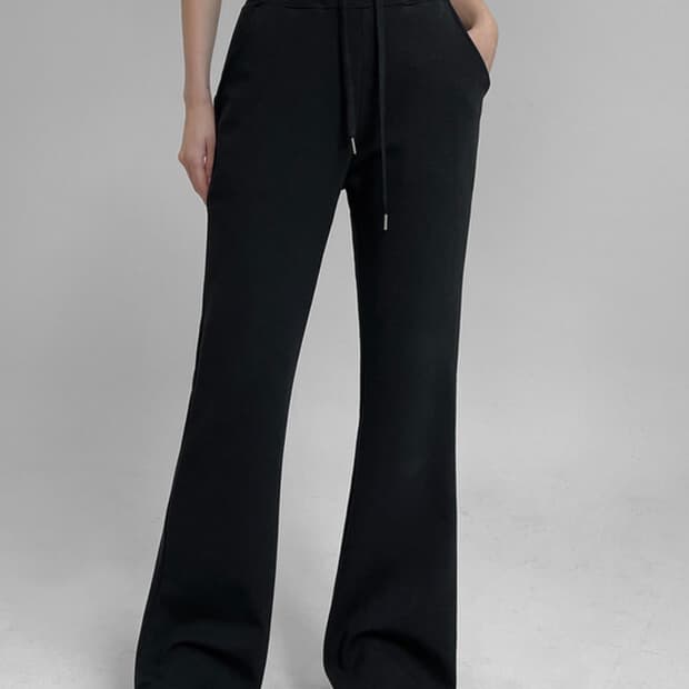 블랙업 부츠컷 밴딩 팬츠