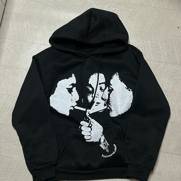 빈티지 프린팅 후드티