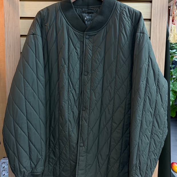 유니클로 경량패딩 웜패디드 퀼팅 블루종 자켓 3xl