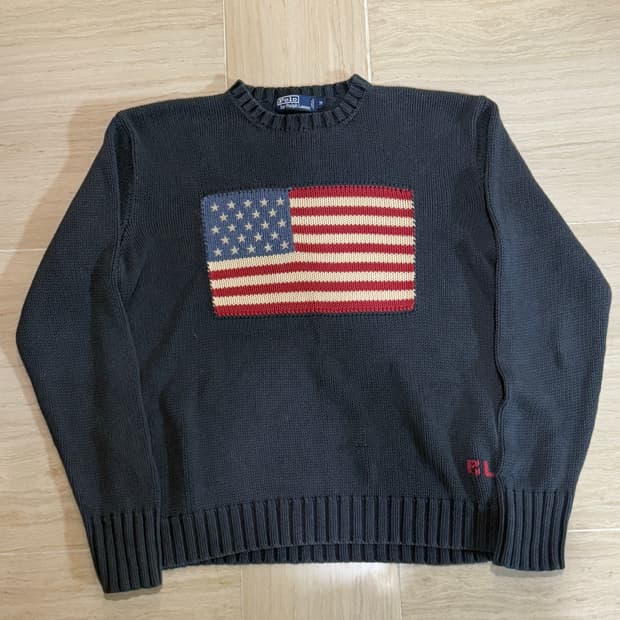 폴로 랄프로렌 성조기 헤비 니트