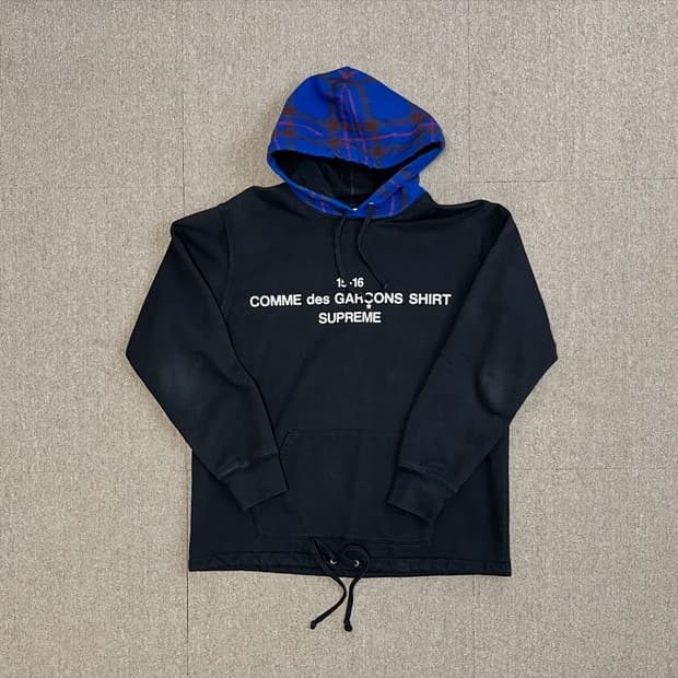 15FW 슈프림 꼼데가르송 스웻 후드