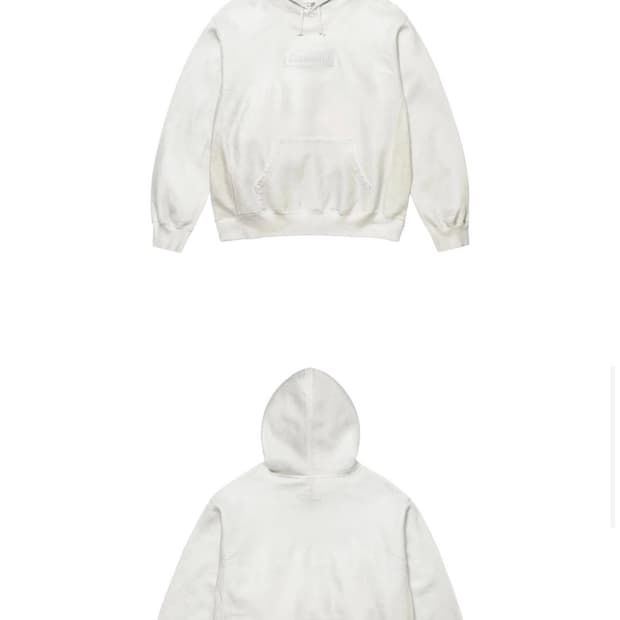 24SS 슈프림 x MM6 메종 마르지엘라 포일 박스로고 후드 스웨트셔츠