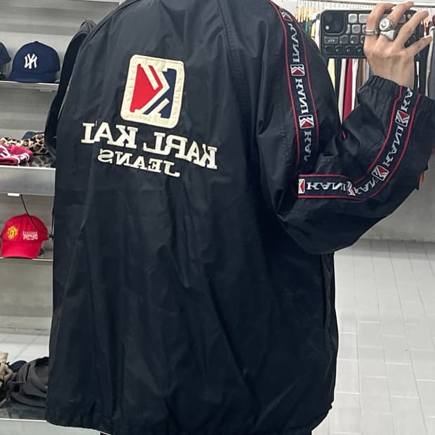 칼카니 진스 오리지널 00s 올드스쿨 사이드라인 바람막이 웜업 자켓