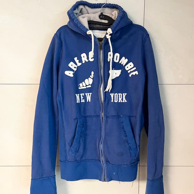 아베크롬비 블루 빈티지 후드집업 [M]