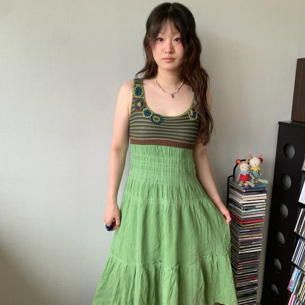ethnic crochet dress
