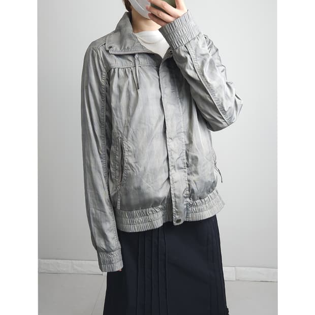 체크 윈드브레이커 자켓