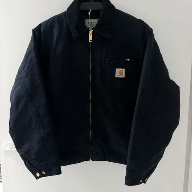 칼하트 WIP OG 디트로이트 자켓 블랙 스톤 캔버스 M 새상품