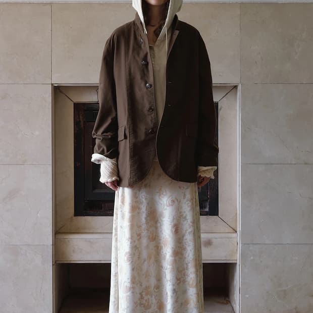 비아플레인 Via Roger Cotton Jacket - Brown