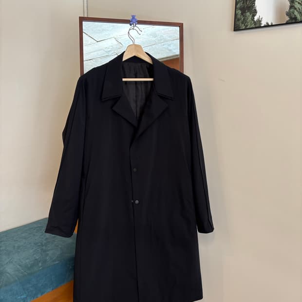 시스템옴므 오버핏 롱 트렌치코트