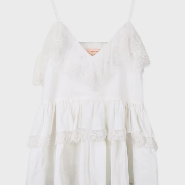 SN V-Neck Lace Sleeveless  /레이스 슬리브리스