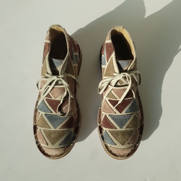 Comme Des Garcons patchwork boots