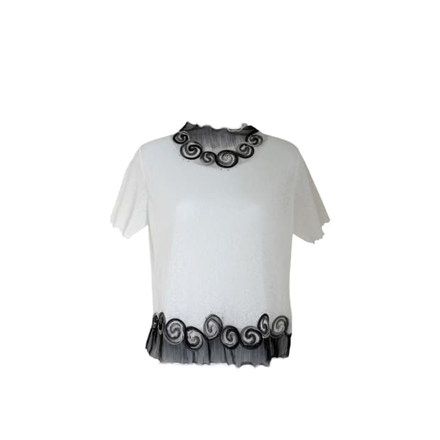 spiral mesh see-through top