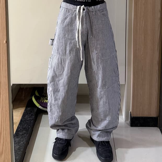 요지야마모토 더블니 카펜터 팬츠