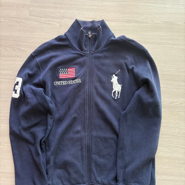 폴로 빅포니 성조기 집업 네이비 L