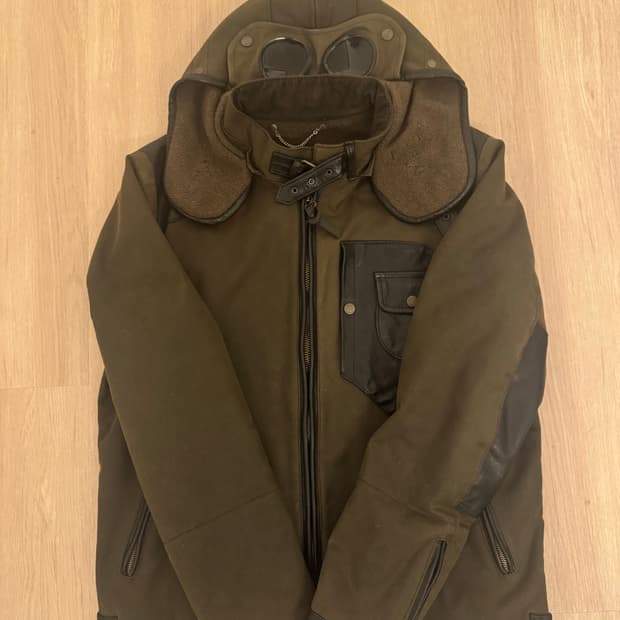 CP 컴퍼니 The British Millerain 캔버스 고글 왁스자켓