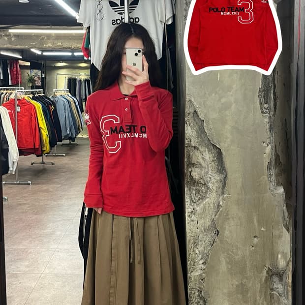 폴로 랄프로렌 치프키프 카라티 레드 L #csz2313