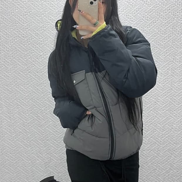 퀵실버 올드스쿨 빈티지 캐주얼 다운 숏 패딩 M C07612