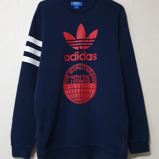 아디다스 기모 맨투맨 긴팔티 100사이즈