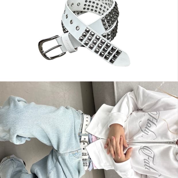 cash baby STUDDED LEATHER BELT