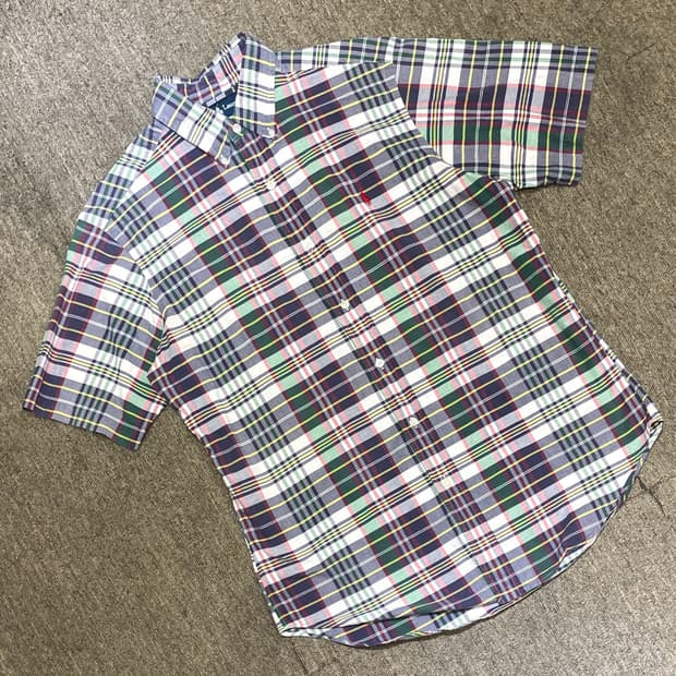 (M) POLO 폴로 랄프로렌 체크 반팔 셔츠 클래식핏