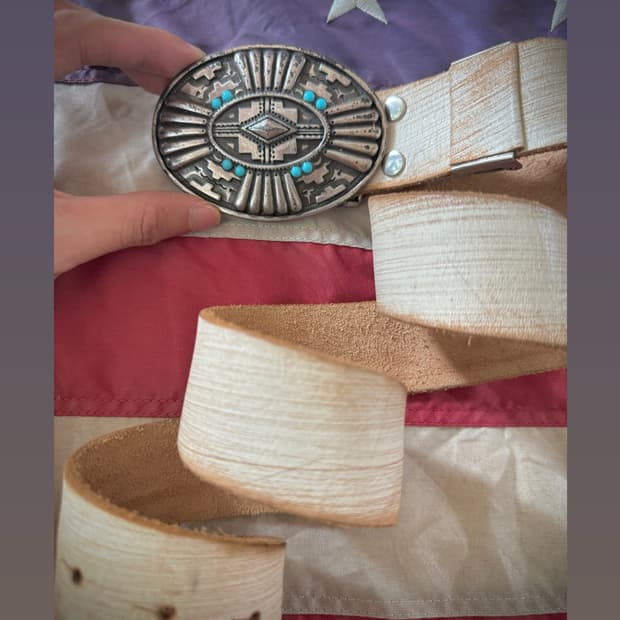 Native American Navajo 터키석 웨스턴 벨트