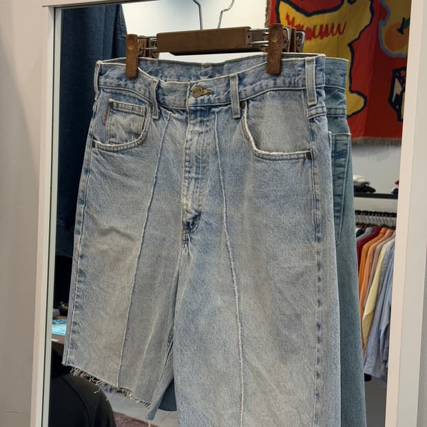 00s Carhartt 칼하트 컷오프 데님 쇼츠 (34inch)