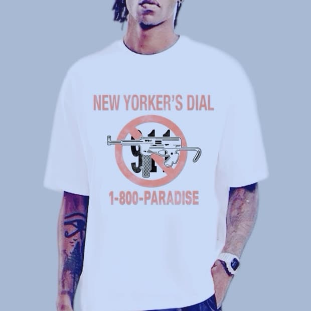 파라다이스 Nyc 뉴요커 다이얼 반팔티셔츠